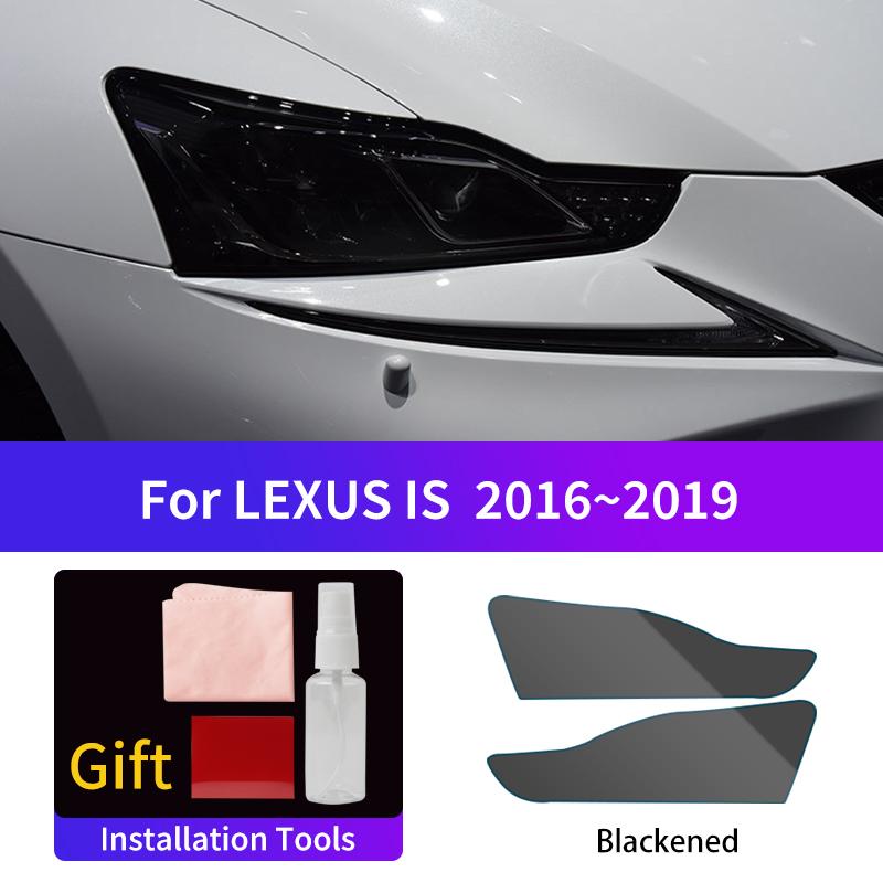 Suitable For LEXUS IS LX RC GS 2016-2019 HD Car Headlight Protective Film Vinyl Transparent Black TPU Sticker Auto Headlamp Film