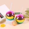 1970s Disco Ball Cups Flash Cocktail Cup Spherical Cup Straw Birthday Wedding Bridal Shower Bachelorette Hen Party Decoration