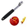Removedor de núcleo de maçã e pera em aço inoxidável, ferramenta removedora de sementes de frutas com alça de borracha macia para descaroçamento de utensílios de cozinha de metal para casa