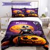 3pcs Custom Name The Nightmare Before Christmas Bedding Set Duvet Cover Closure Includes 1 Duvet Cover & 2 Pillowcases, Soft and Comfortable for All S