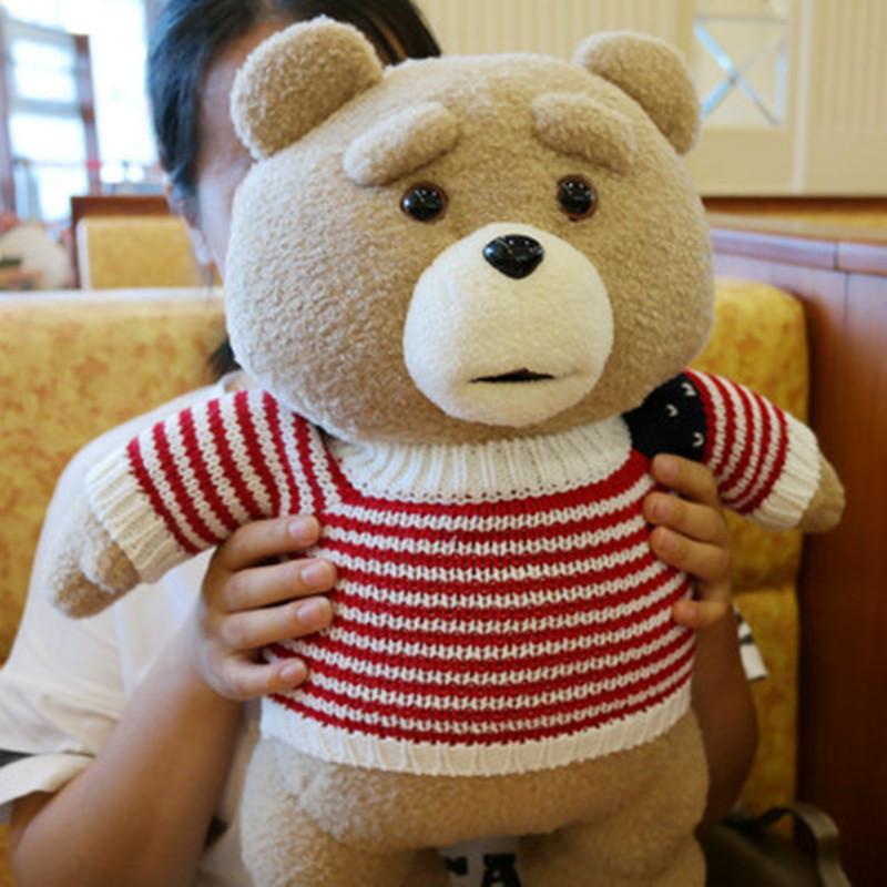 

8 styles Movie Teddy Bear Ted 2 Plush Toys In Apron Soft Stuffed Animals Plush 45cm A birthday present for a good friend 45CM зелений