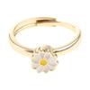 Fidget Spinner Rings for Women Alloy Rose Gold Daisy Flower Anxiety Rings Rotatable Rings Adjustable Calming Worry Ring
