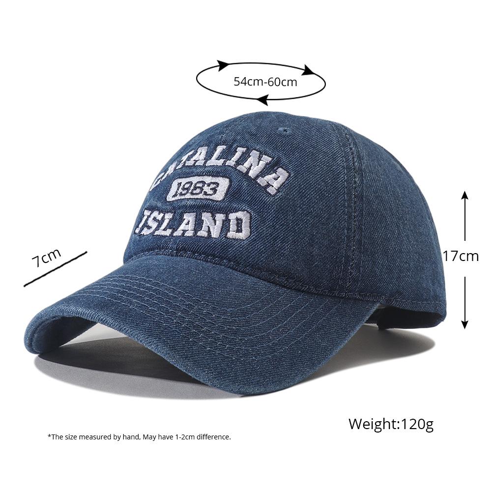 New Vintage Denim Baseball Cap Men Women Letter Embroidered Snapback Hat Cotton Soft Top Caps Casual Retro Unisex Dad Hats