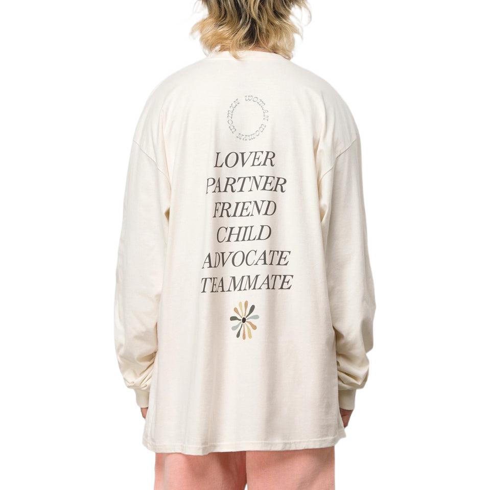 Vans Divine Energy Printed Crew Neck Long Sleeve T-Shirt Unisex Tops White VN0A7SN13KS