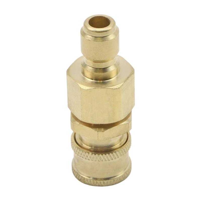 Pressure Washer Metal Joiner, 3/8 In Male and 1/4 In Female Quick Attach Adapter for Hose, Sprayer Tube, Nozzle and Outdoor Cleaning Equipment Use