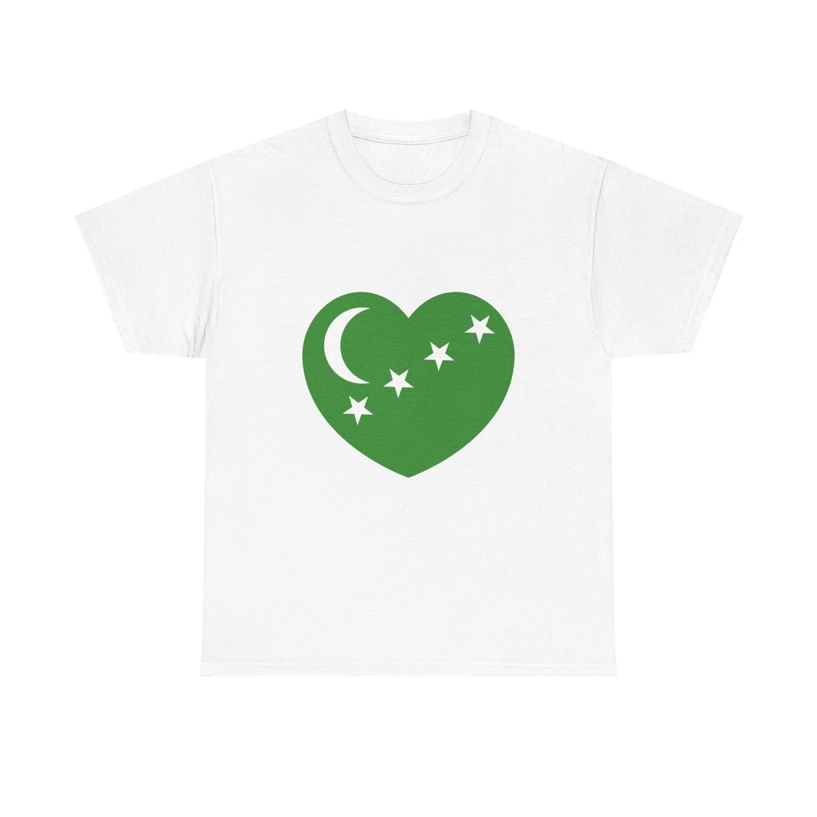 Heart Flag of Comoros 1963-1975 - T shirt 2XL