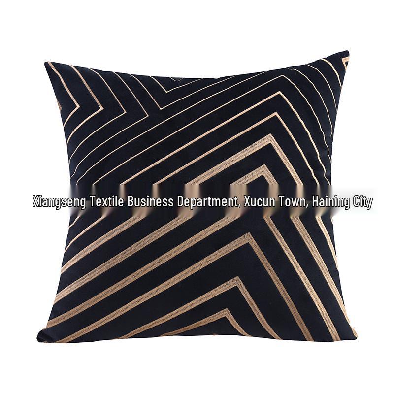 Modern Nordic Geometric Striped Sofa Back Cushion - Light Luxury Style