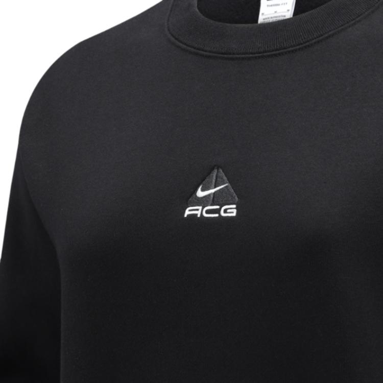 Nike ACG Waterproof Fleece Crew Neck Comfortable Long Sleeve Sweatshirt Women Sweatshirt Black Coal-Black Summit-White HJ0233-010