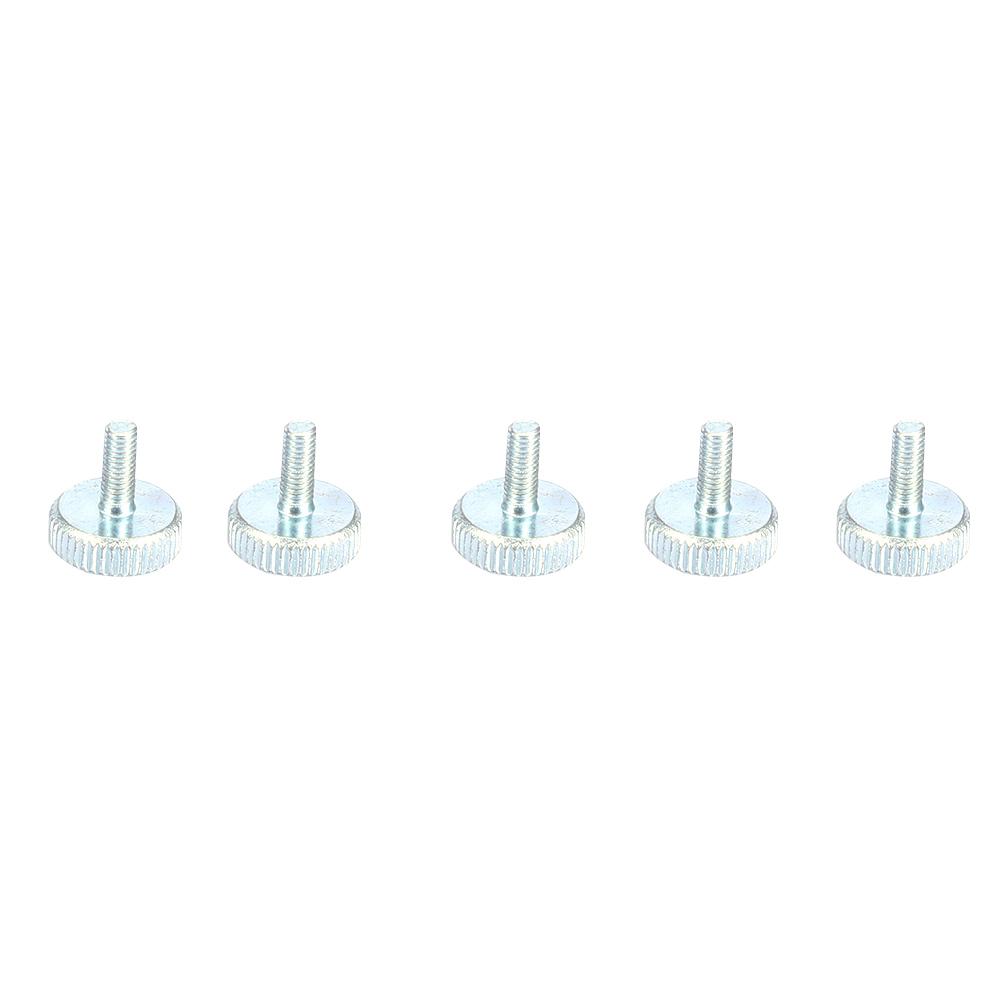 5pcs M3 Zinc Plated Carbon Steel Flat Knurled Head   Thumb Screws (M3*5)