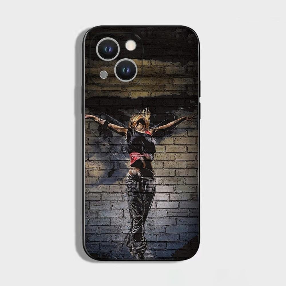 Street Art Banksy Graffiti Phone Case For iPhone 16,15,14,13,12,11 Plus,Pro Max,XS,X,XR,SE,Mini,8,7,Soft Silicone Black Cover
