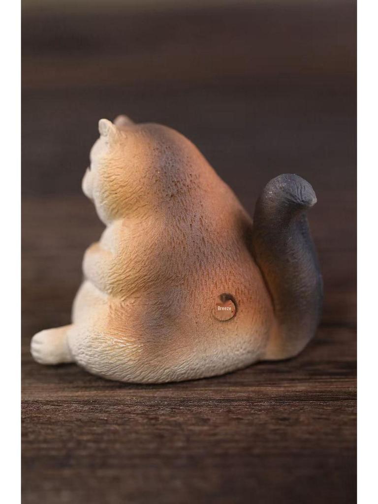 Yixing Zisha "Lucky Garfield Cat" Tea Pet - Cute, Soft, and Creative Healing Ornament