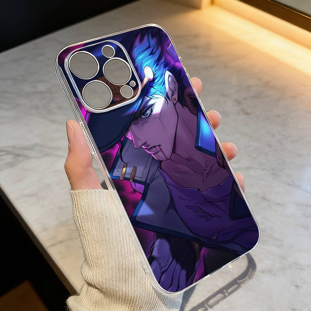 

Jotaro Kujo Star Platinum Phone Case Transparent Silicone Soft For iPhone 17 16 15 14 13 12 11 Mini Pro Max Plus iPhone15pro