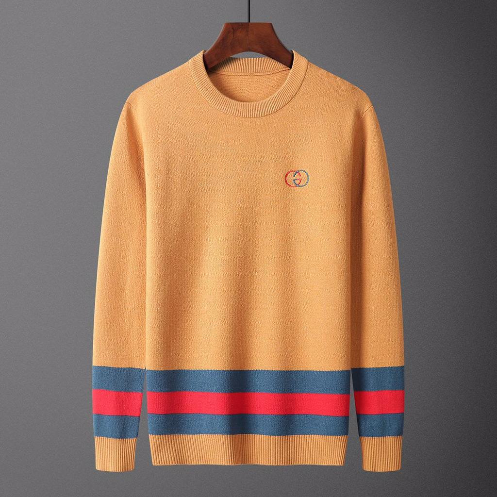 Men's Round Neck Letter Embroidery Fashion Pullover Sweater - Autumn/Winter Trend