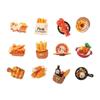 Refrigerator Magnet 12-Piece Set Bread Food Sample Decoration Interior Gift (Bread Magnet)