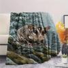 1PC Snow animals Print FlAannel Blanket, High quality Comfortable for All Seasons, Home Decor, Warmth and Comfort