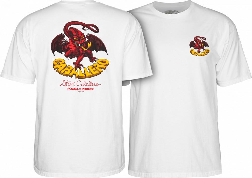 Powell Peralta Steve Caballero RED DRAGON II Skateboard T Shirt WHITE Unisex T-Shirt XXXL