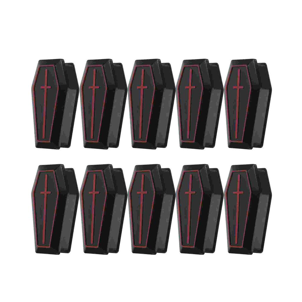 10Pcs Mini Coffin Boxes Halloween Decoration Organizer Vintage Style Handcraft with Lid Jewelry