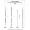 Double-Ended Stainless Steel Cuticle Pusher and Scraper for Nail Art