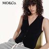 MO&Co. Women's Cropped Wool Knit Vest