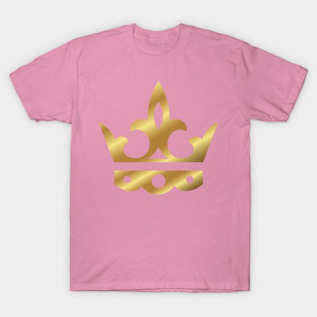 T Shirt Women Golden Crown Gold Crowns Lifestyle King Queen Gift Harajuku Print Kawaii Tshirt Summer Short Sleeve Female T-Shirt Top Tee