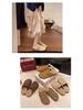 Unisex Retro Cork Slippers: Closed-Toe, Casual, Outdoor, Slip-On Shoes for Couples.