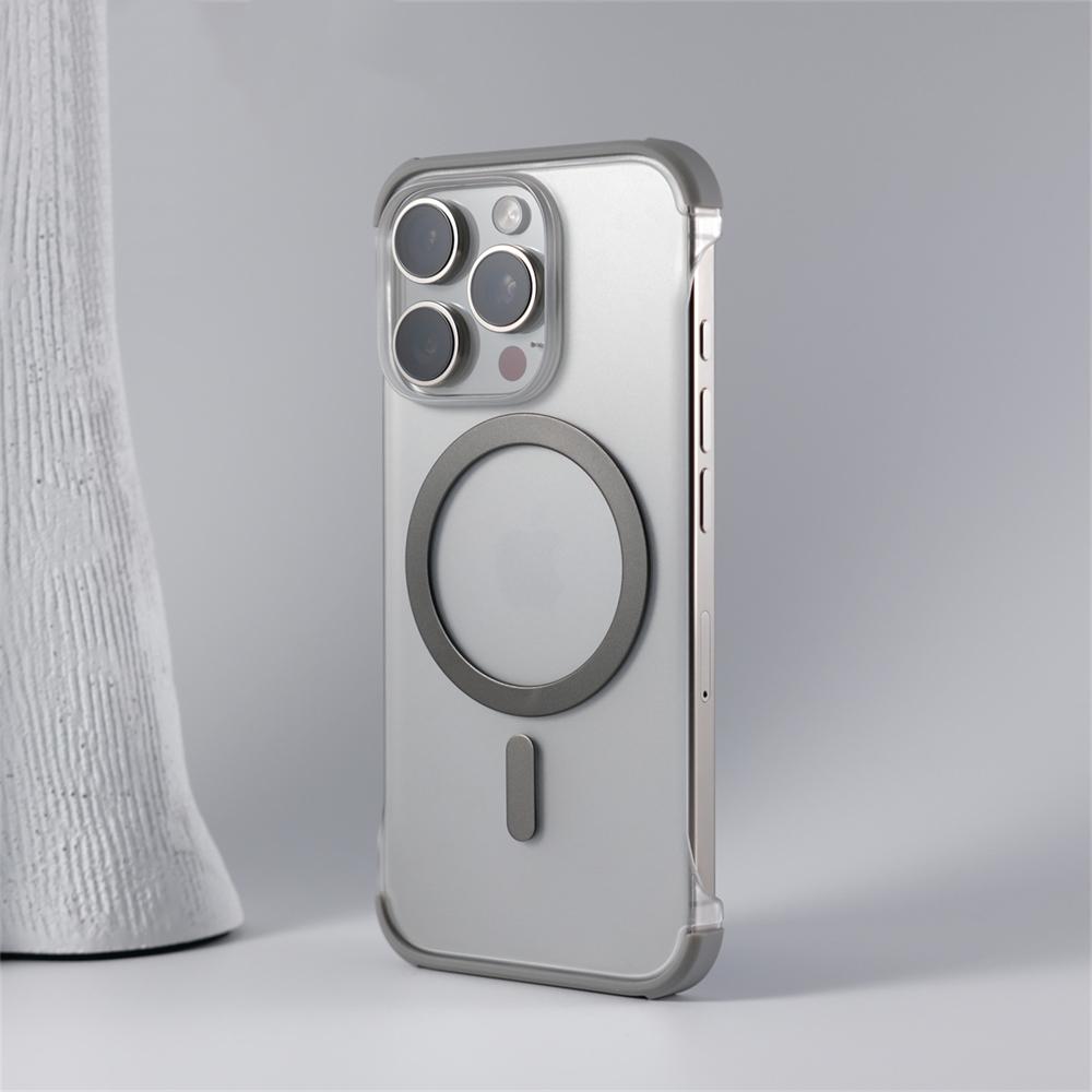 

Ультратонкий Матовий Магнітний Чохол Без Рамок Для iPhone 16 15 14 13 12 11 17 Pro Max 17Air Plus Розкішний Magsafe Тонкий Безрамковий Чохол For iPhone 14 Pro сірий колір