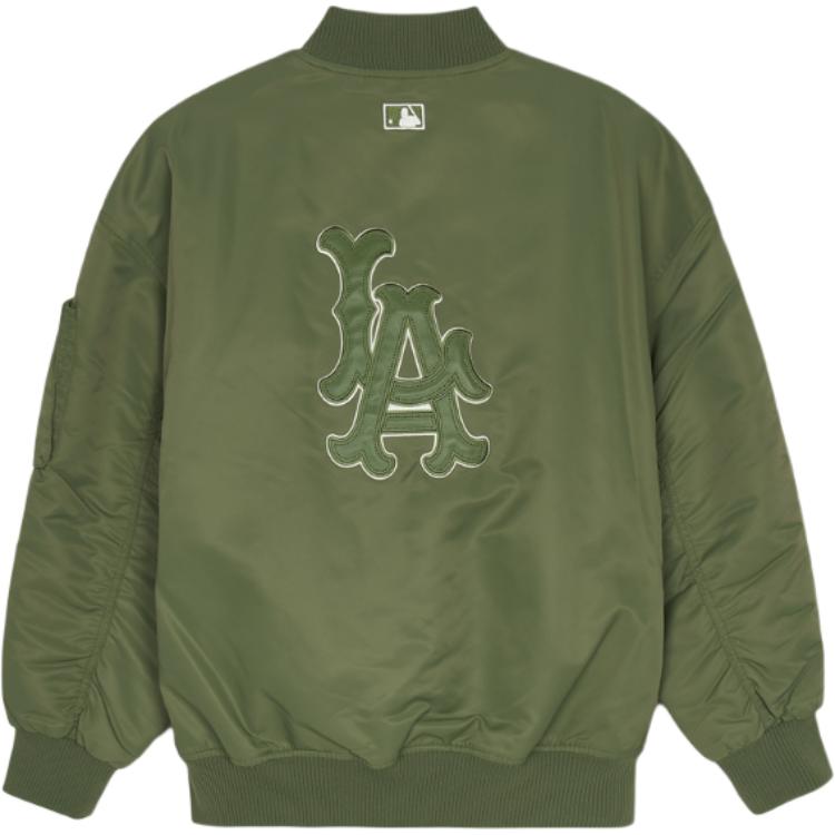 MLB Solid Color Zip Baseball Collar Long Sleeve Jacket Men Jackets Green 3AJPB0151-41KAL