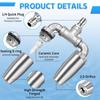 Stainless Steel High Pressure Washer Replacement Nozzle Tip Garden Cleaning Tool Rotating Double Nozzle Tip 1/4inch