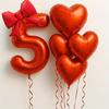 6pcs with Bowknot Number Foil Balloon Romantic Birthday Party Balloons  For Engagements Wedding