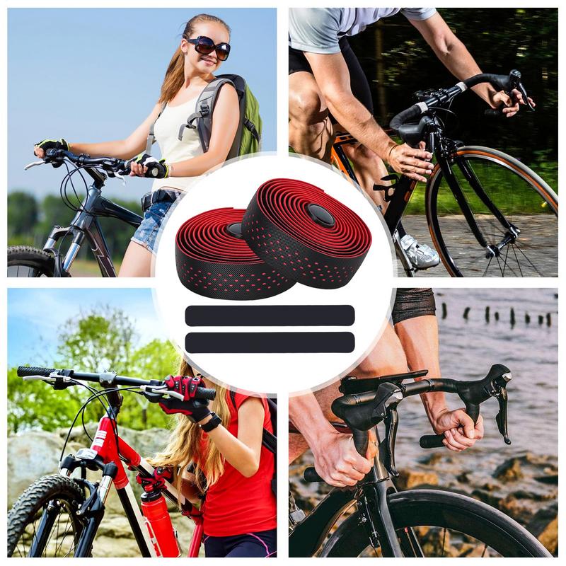 Road Bike Polka Dots Handlebar Tape Anti-Slip Handlebar Tape PU Road Bike Shock Absorption Handle Bar Tape Bicycle Cycling Tool