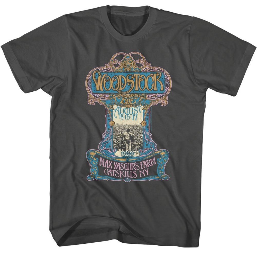 Woodstock Nouveau Poster Smoke Music Shirt Unisex T-Shirt S