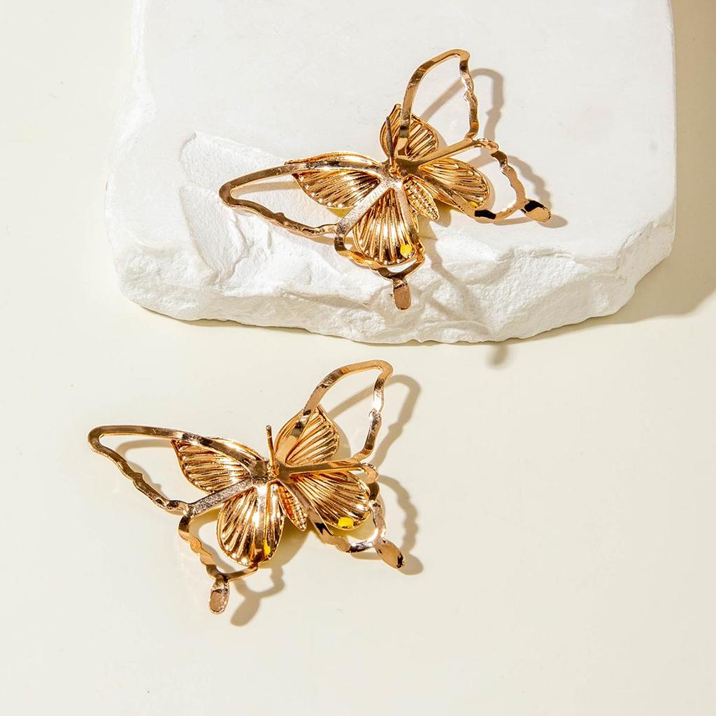 Cross Border Creative Hollow Oil Drop Butterfly Earrings for Women, Jewelry, Fashion Animal Earrings, Travel and Dating Matching