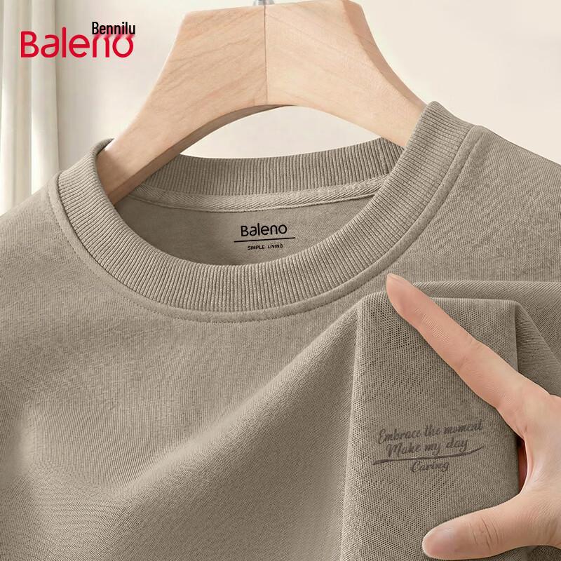 Baleno Men's Heavyweight Loose-Fit Round Neck Sweatshirt