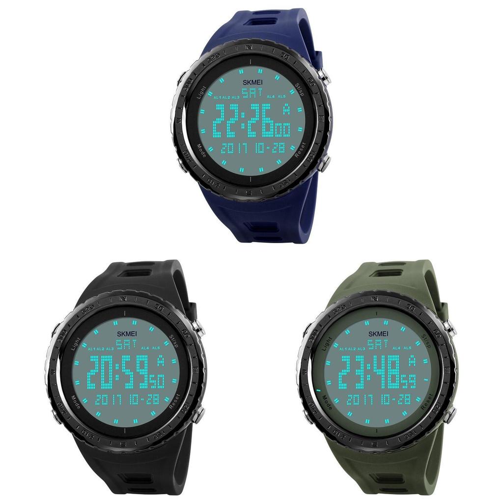 Skmei Men Led Digital Alarm Sport Watch With Premium Quality Silicone Strap And Timeless Design