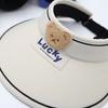 Korean Style Cartoon Sunshade Hat Anti-UV Sun Hat Children's Visor Hat Soft Bear Empty Top Hat  Kid