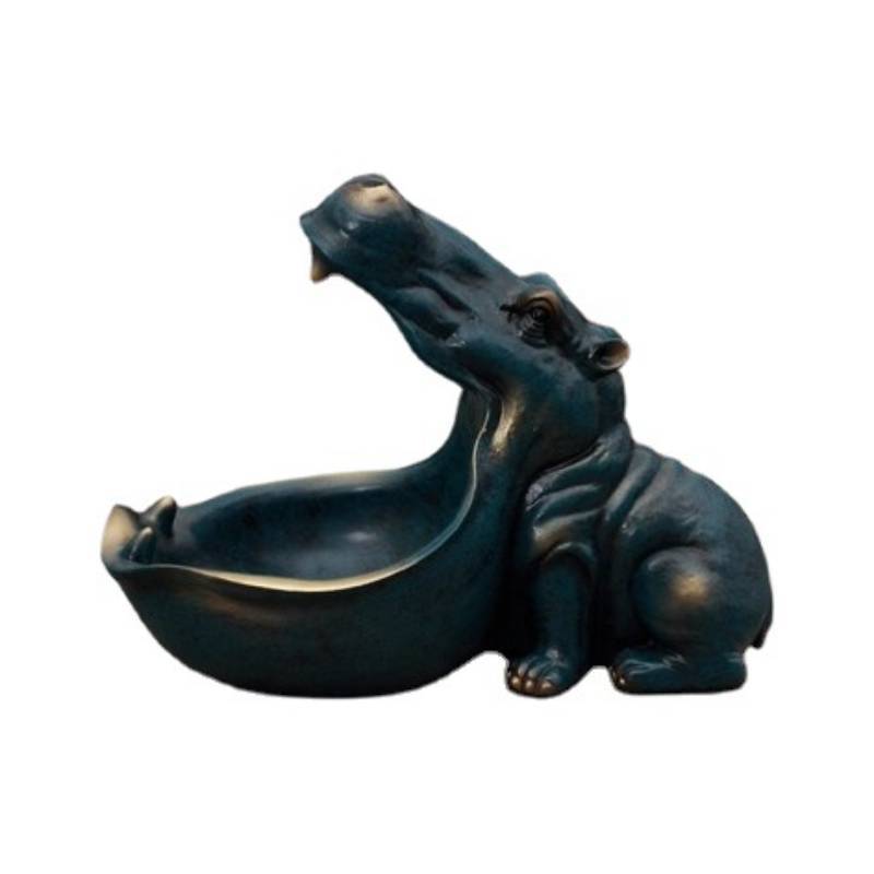 Pryskyřičná figurka hrocha Miska na klíče Servírovací tác Pro dárek a sběratele