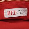 Used Valentino Ribbon Shoulder Bag Leather Navy Red Used Women