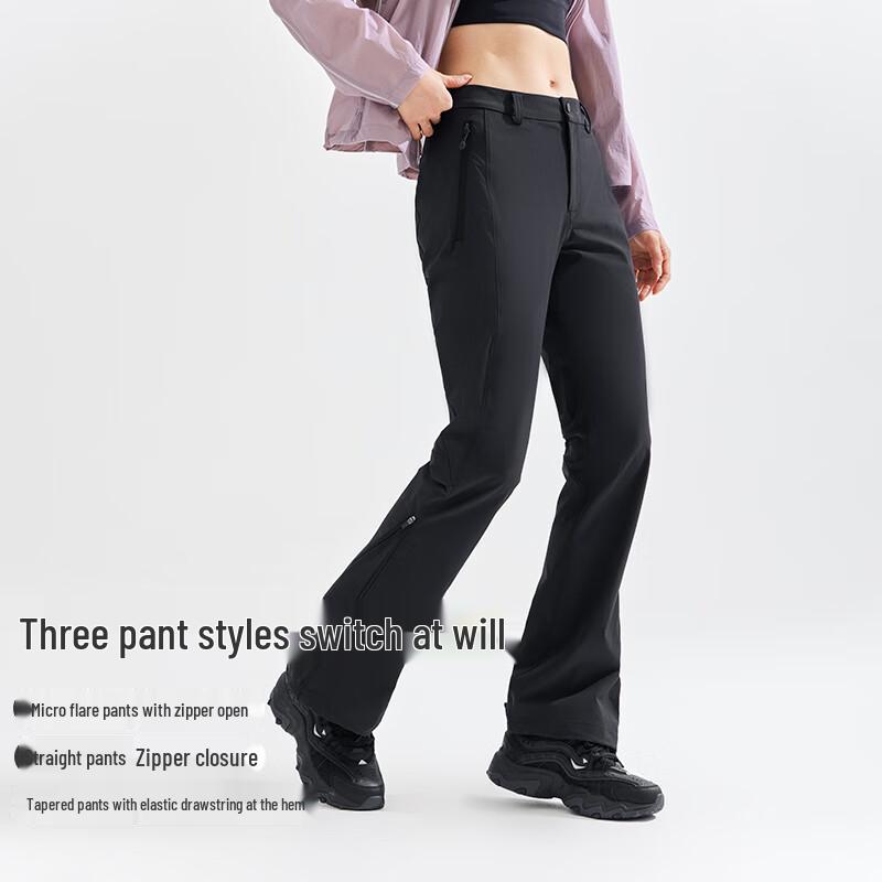 Tuo Luzhe Mulan Damen High-Waist Schlaghose Wanderhose