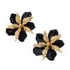 High-End European & American Petal Earrings: Exaggerated Floral Studs for Women