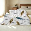 Abstract Art Print Flannel Blanket – Soft Cozy Warm Throw, Ideal for Home, Christmas & Halloween Use