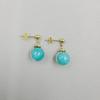 Summer Beach Jewelry Dainty Layering Choker Chunky Gemstone Genuine Aquamarine Beaded Necklace with Gold Toggle Clasp