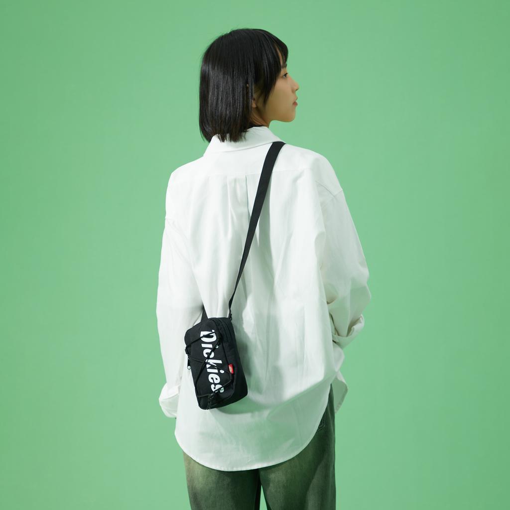 New Dickies Polyester Lace Up Crossbody Bag Regular Unisex Black DK010530BLK1