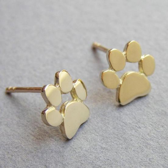Women Fashion Dog Cat Palm Paw Ear Stud Earrings Party Jewelry Accessories Gift