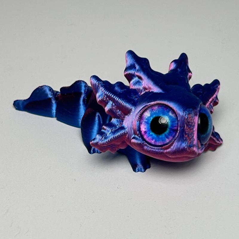 3D Printed Movable Salamander Toy with Jointed Hinges - Mini Simulation Baby Salamander Eyes - Popular Gift Item