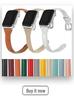 Compatible Silicone Leather Straps for Apple Watch Series 3-8