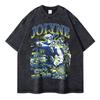 Anime JoJos Bizarre Adventure T Shirt DIO Washed Manga JOJO Stone Ocean Men Women T-shirts Oversized Kujou Jolyne Tops Tees