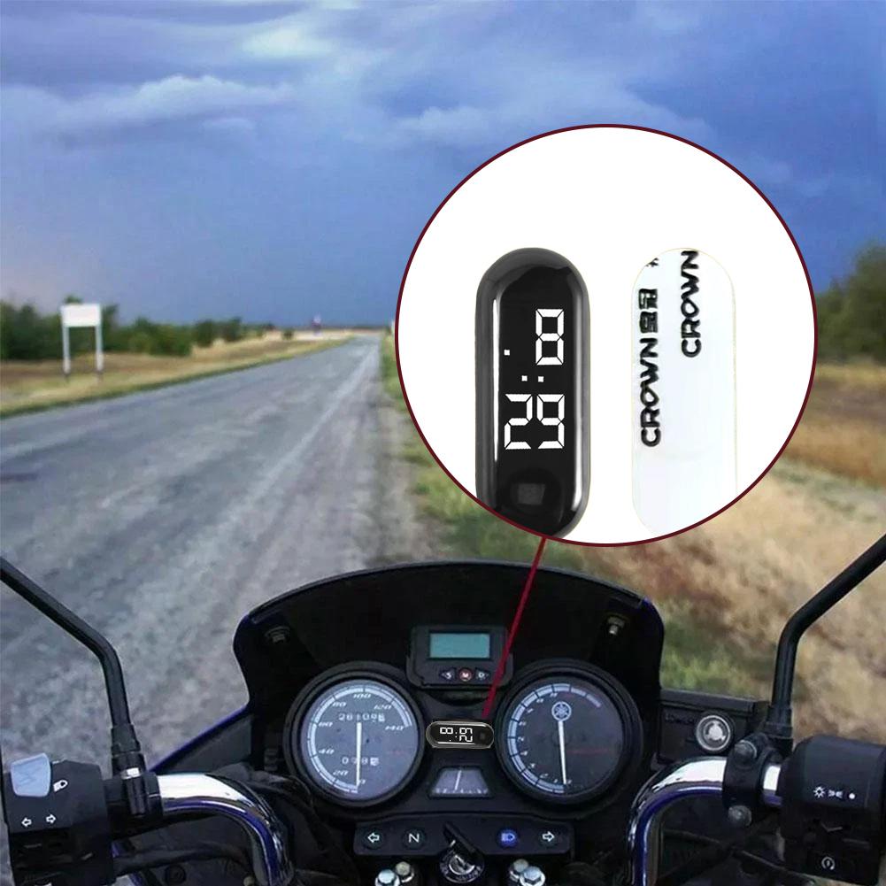 Luminous Motorcycle Car Clock Auto Internal Stick-On Waterproof Watch Quartz Auto Clocks Accessories Ornament Car Mini Mech T1L2