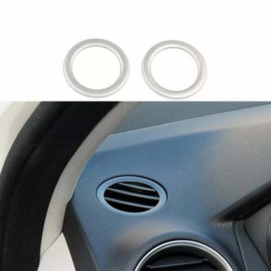 For Benz C-Class Dashboard Side Outlet Vent Silver Titanium Covrs Trim 2007-2014