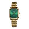 Elegant Vintage Octagonal Ladies Wristwatch Golden Case Quartz Watches Wateproof Steel Strap