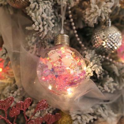 1Pcs LED Light Bulb Christmas Supplies Decoration Hanging Xmas Tree Pendant Ornament Ball for Home Room Decor New Year 2025 Gift